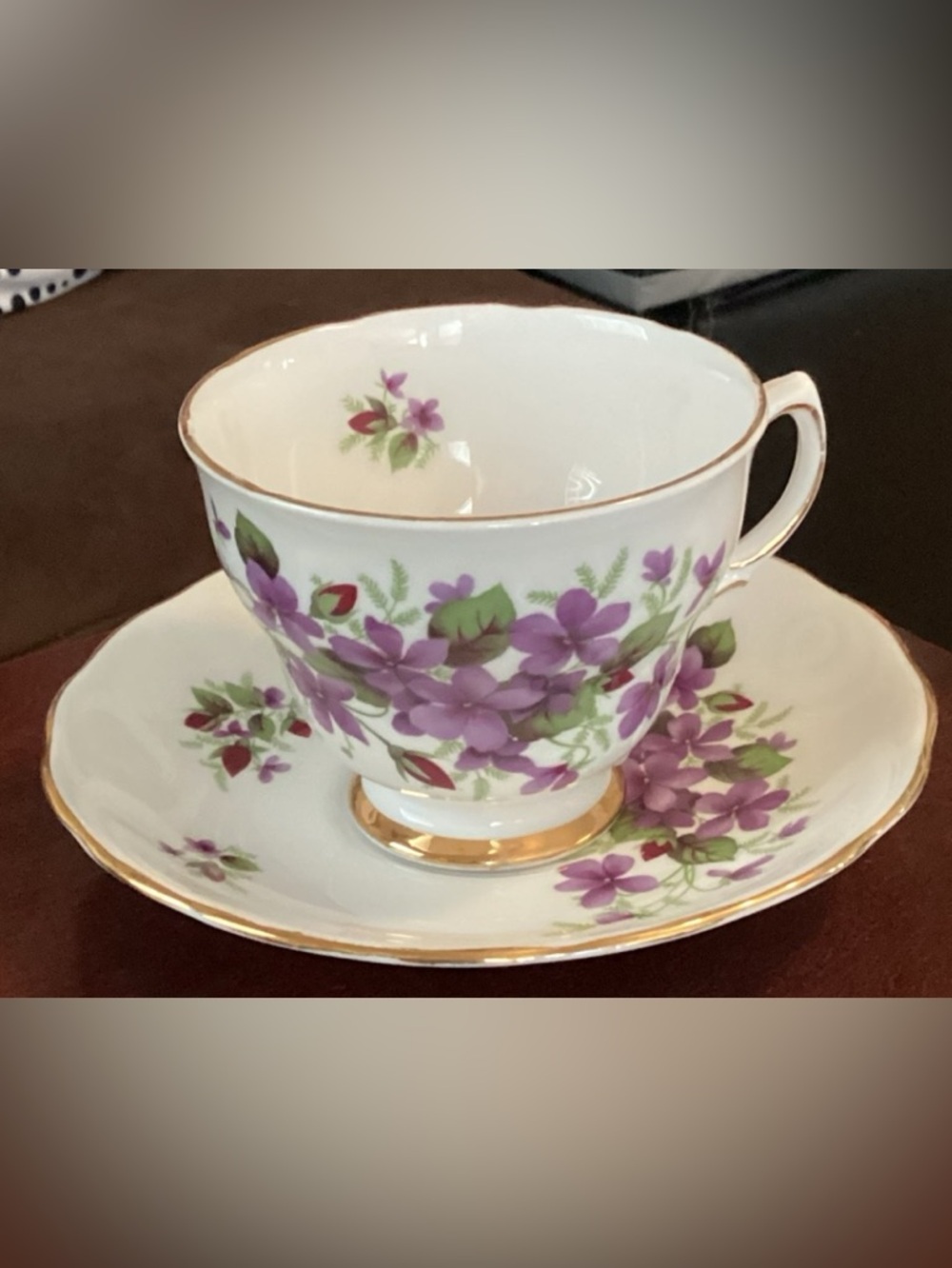 Vintage Colclough English Bone China Teacup Saucer Set